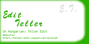 edit teller business card